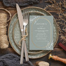 Recherche de vert mariage invitations Feuille