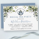 Recherche de watercolor eucalyptus bridal shower invitations Bleu poussiéreux