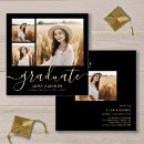 Recherche de black gold graduation invitations Moderne