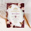 Recherche de burgundy quince invitations Quinceañera