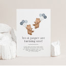 Recherche de boy bear anniversaire invitations Garçon