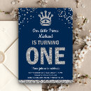 Recherche de bleu royal et argent invitations Petit prince