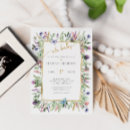 Recherche de gold frame baby shower invitations Bébé en fleurs