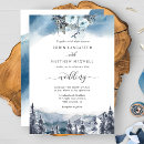 Recherche de montagne mariage invitations Bleu poussiéreux