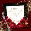 Recherche de or rouge serviettes Floral