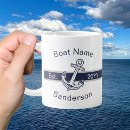 Recherche de yacht tasses Bleu marine et blanc