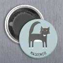 Recherche de chat noir et blanc magnets Amusant