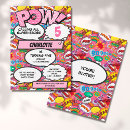 Recherche de héros comique invitations Coloré