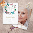 Recherche de souvenir de papillon invitations Célébration de la vie