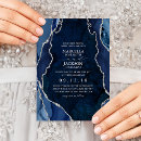 Recherche de bleu marine chic invitations Marbre