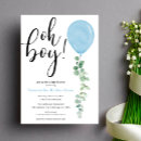 Recherche de balloon baby shower garçon invitations Ballons d'aquarelle
