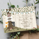 Recherche de woodland baby shower garçon invitations C'est un garçon