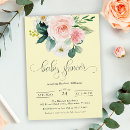 Recherche de jaune baby shower invitations Floral