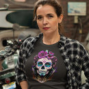 Recherche de la violette de dame tshirts Crâne