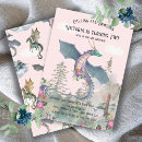 Recherche de d anniversaire dragon cartes invitations conte de fées