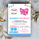 Recherche de baseball gender reveal invitations Bleu ou rose