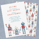 Recherche de robot baby shower invitations Rétro