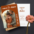 Recherche de burnt orange save the dates Terre cuite