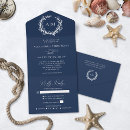 Recherche de marine et de corail mariage invitations Monogramme