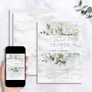 Recherche de douche nuptiale à la mode invitations Eucalyptus