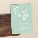 Recherche de mint mariage invitations Minimaliste