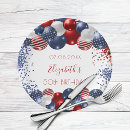 Recherche de patriotique assiettes Rouge blanc et bleu