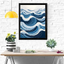 Recherche de vague bleue posters Abstract