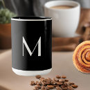 Recherche de couleur solide tasses Noir et blanc
