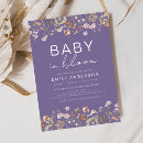 Recherche de pourpre de baby shower invitations Bébé en fleurs