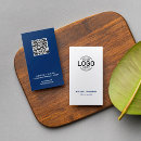 Recherche de bleu marine blanc cartes visite Code qr