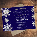 Recherche de blue snowflake invitations Bleu et argent