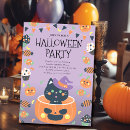 Recherche de citrouille de chat halloween invitations Mignon