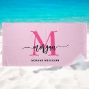 Recherche de hot pink serviettes de plage Monogrammé