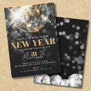 Recherche de nye party invitations Noir et or