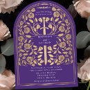Recherche de violet mariage invitations Floral