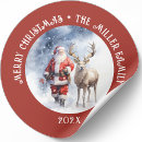 Recherche de renne vintage autocollants Père noël vintage