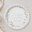 Recherche de floral baby shower assiettes Rustique