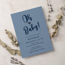 Recherche de dusty blue baby shower invitations Coeur