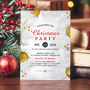 Recherche de blanc et or noël invitations Rouge