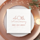 Recherche de or rose moderne serviettes 40e anniversaire