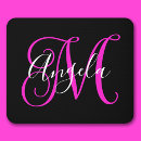 Recherche de magenta tapis souris Monogramme