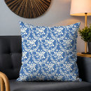 Recherche de motif floral bleu coussins Élégant