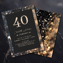 Recherche de luxe noir et or invitations Glamour