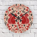 Recherche de feuille rouge horloges Nature