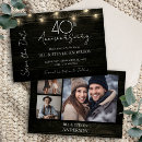Recherche de 40 ans de mariage cartes invitations Élégant