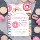 Recherche de donut 1ans anniversaire invitations Petite fille