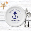 Recherche de bleu marine assiettes Monogrammé