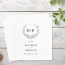 Recherche de floral mariage serviettes Monogramme