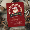 Recherche de père vintage noël invitations Rouge et blanc