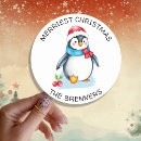 Recherche de pingouins de noël autocollants Festif